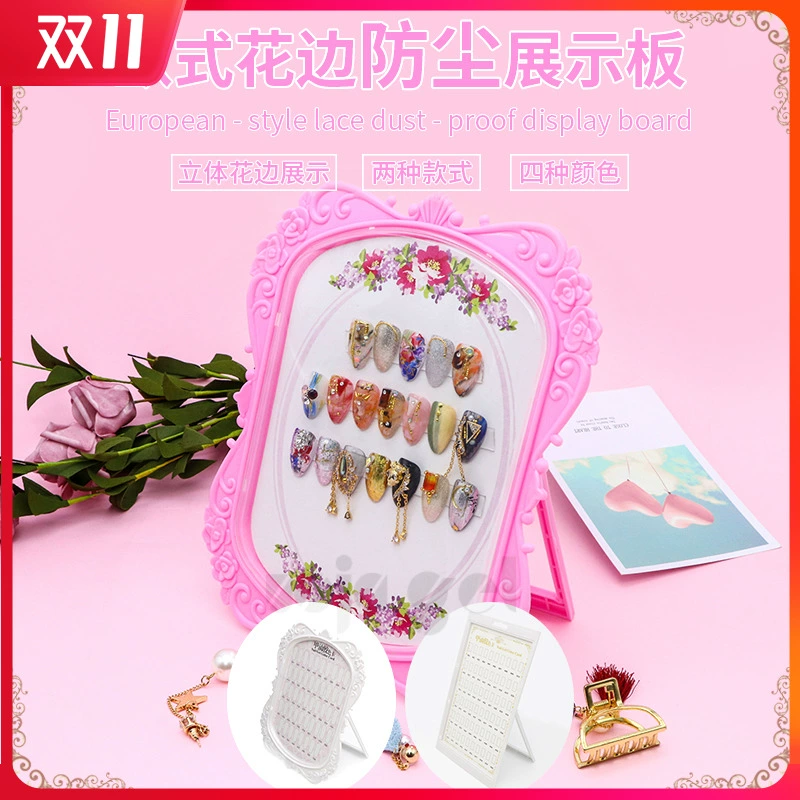 Công cụ nghệ thuật làm móng tay Thẻ màu Khung ảnh Màn hình chống bụi Màn hình hiển thị Swatch Bảng hiển thị phong cách nghệ thuật làm móng Khung ảnh nhựa - Công cụ Nail