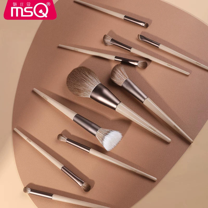 MSQ/魅丝蔻 Brush, loose powder, face blush for contouring, 10 pieces, full set