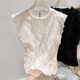 2026 ຮູບແບບໃໝ່ຂອງເກົາຫຼີ slimming stand-up collar fungus crochet stitching lace-up sleeveless top for women summer thin