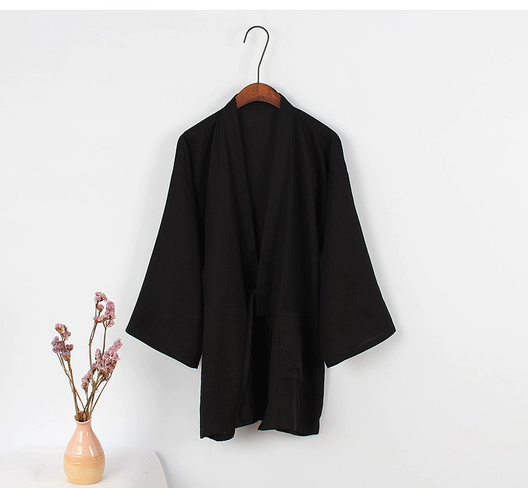 Đầu mùa thu kimono Nhật Bản cotton nam gạc hai lớp đồ ngủ lỏng đặt tại nhà rất phẳng bộ đồ sz to cho nam