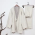 Mùa thu và mùa đông nam Nhật Bản kimono cotton dày không khí lớp đồ ngủ đặt nhà dịch vụ Nhật Bản phẳng rất lớn kích thước