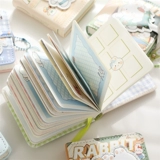 Мини -мини -кролик цвет страницы pu кожа магнитная пряжка карман маленькая книга высокая ценность для лица Девушка Сердце Книга труба