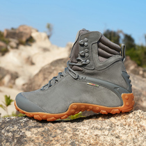 XGGO high-top sports outdoor shoes waterproof non-slip hiking shoes hiking shoes for men and women lightweight wear-resistant casual shoes trendy