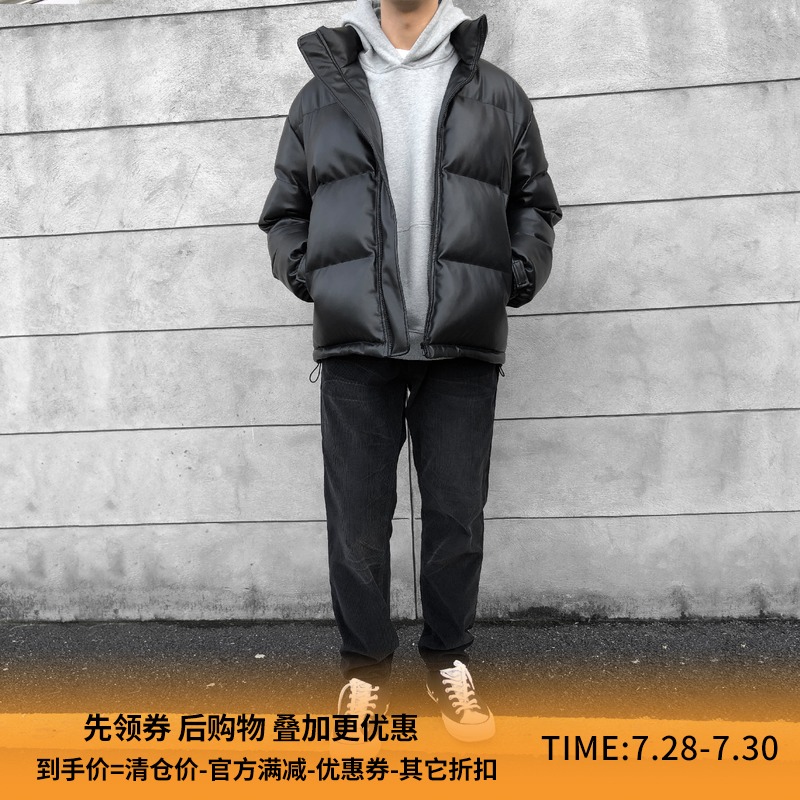 ITSCLIMAX thick matte PU leather high collar down cotton coat jacket warm cotton clothing tide climax vision