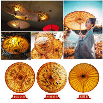 National Wind Oil Paper Umbrella Stage Props Photography Classical Umbrella Antique Hotel Guest House Retro Interior Decoration Ceiling Umbrella