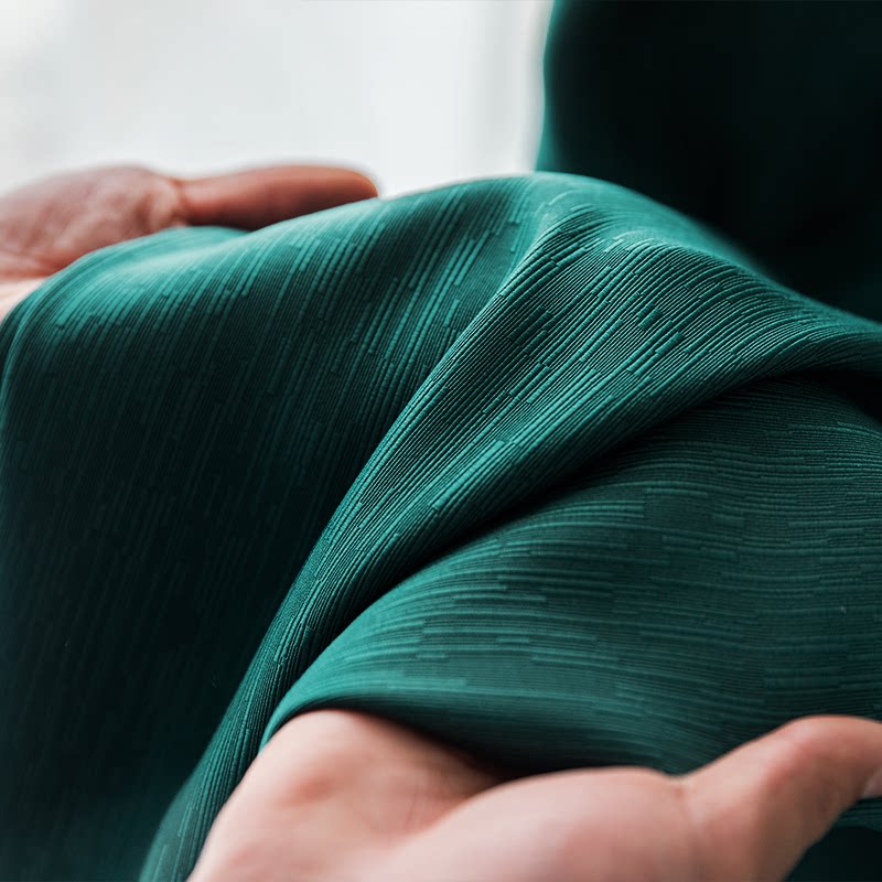 Pass fit Nordic light lavish vertical stripe jacquard high precision full shading curtains Living room Bedroom window floor window