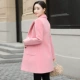 Mùa xuân và mùa thu 2019 đã mỏng Hepburn gió dài áo len nữ nhỏ nam áo len mỏng áo khoác ngoài - Accentuated eo áo