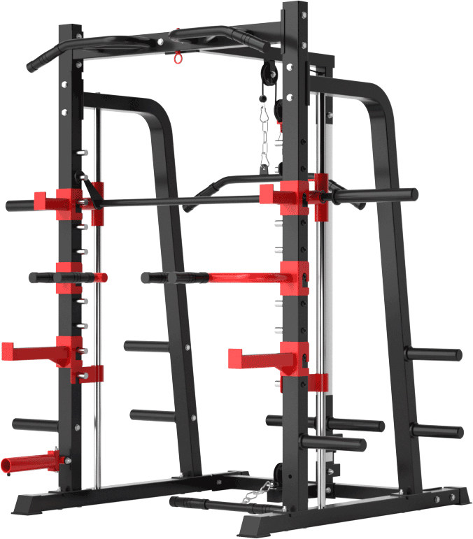 Smith Machine Deep Squatting Fitness Equipment Portal Frame Comprehensive Strength Trainer Home Multifunction High Level Dropdown