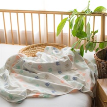 Yazan Infant Kindergarten bedding for boys and girls three-layer middle-aged childrens quilt gauze breathable sweat-absorbent soft cotton