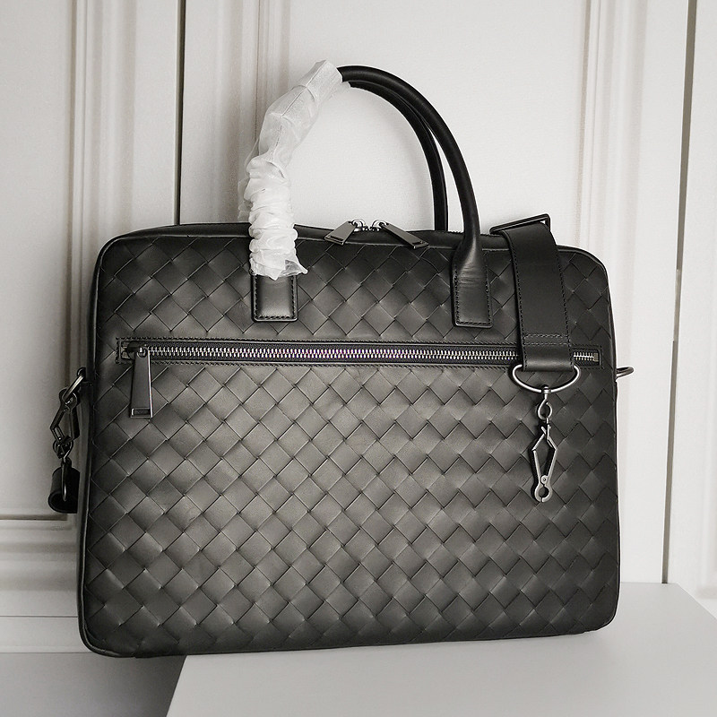 2022 new woven men's briefcase handbag men's leather messenger shoulder bag business casual men's bag
