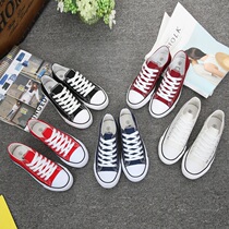 Spring and summer white canvas shoes female Korean version of literary white shoes show feet thin flat single shoes student casual cloth shoes