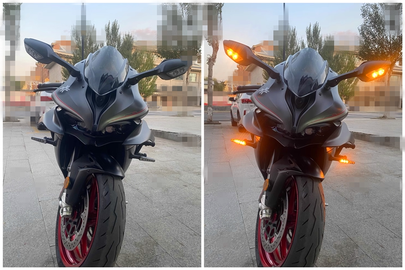 Wholesale Applicable Qianjiang 22-25 Sai 600 Sai 550S Sai 800 Motorcycle Modified with Light Daniel Rearview Mirror