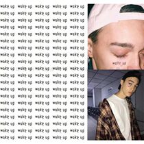 Alexander same face tattoo stickers wake up letters juice cartoon herbal tattoo stickers