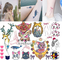 Hand-painted Lin Kotaku with the same Sailor Moon cat waterproof tattoo sticker Bow tattoo sticker deer tattoo
