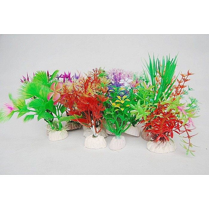 Simulation of small flower grass fish tank decorative plastic simulation flower grass simulation green planting scenery plastic