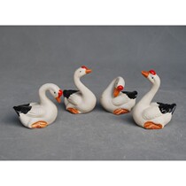  Ceramic goose One pair One pair cute swan ornaments Home ornaments Gift gifts Office desk decoration