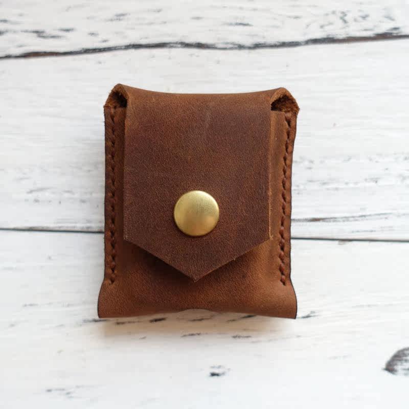 Head Layer Crazy Mapskin Lighter Sleeve ZIPPO Lang Suo Etc Universal Waist Hanging Lighter Leather Jacket Classic