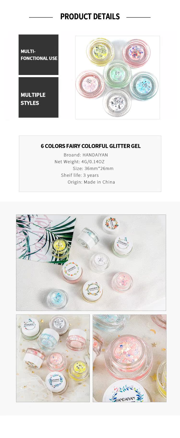Cô gái trang điểm sequin elf bụi nàng tiên cá vảy gel bóng cao bóng mắt phim flash show trang điểm mặt Cao