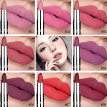 Shake sound European and American openings red matt mist surface velvet texture soft and smooth nude pink dry rose temperament brown Li Jiaqi