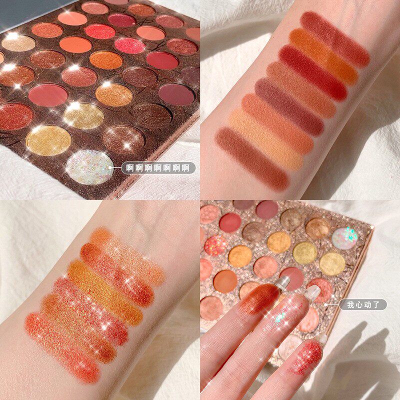 35-color eyeshadow palette ins super fire unicorn glitter pearlescent anti-level price student earth niche brand Europe and the United States