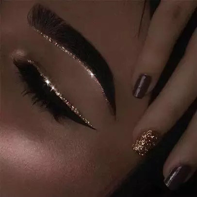 Performance Waterproof color wet sequin star liquid eyeliner Super shiny Silkworm eye shadow brightening pen shake sound
