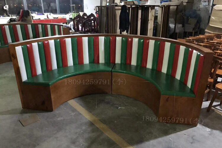 Circular Arc Themed Café Cassette Burger Shop Catering West restaurant Plate Sofa Milk Tea Shop Retro Table & Chairs Combination