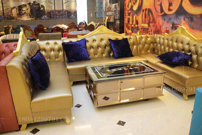 Mass seller ktv interpretation of bar entertainment nightclub venue U-shaped box sofa leather art Jane Ou card seat coffee table furniture