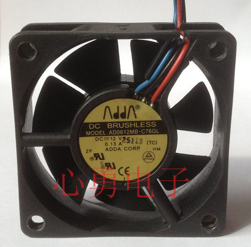 Original MOUNTED ADDA COHEI HEAT DISSIPATION FAN AD0612MB-C76GL DC12V 0 13A 13A 3 Line 6020