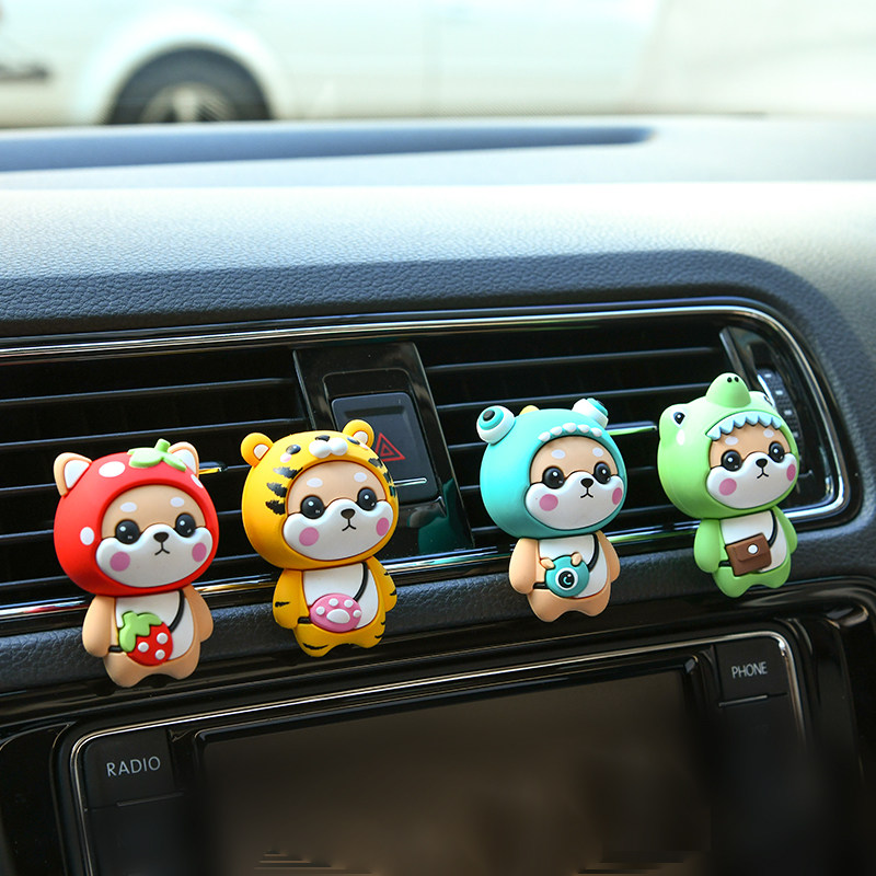 Car Perfume Air Conditioning Air Outlet Pendant Car Cute Cartoon Lasting Light Fragrance Korea Creative Couple Pendulum