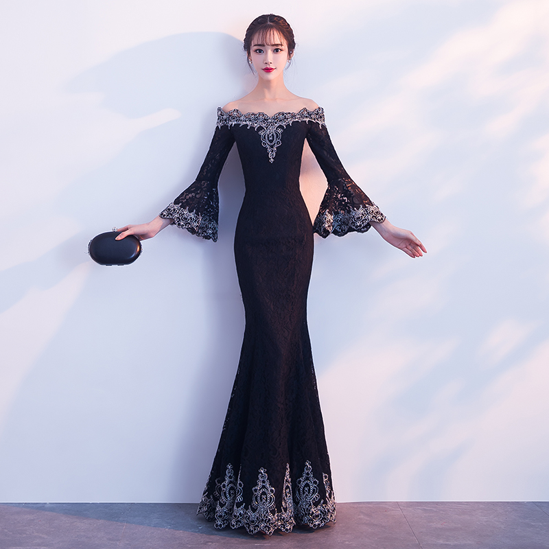Robe de soirée      manchon de cloche - Ref 3213256 Image 1