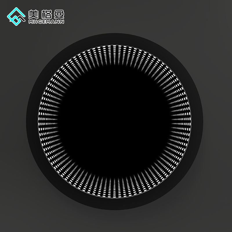 Factory custom thousand-layer mirror tunnel magic mirror LED light decorative mirror hotel bathroom mirror infinite extension mirror custom
