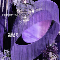 Same day delivery encrypted wedding thread curtain wedding stage decoration props ceiling partition welcome area tassel curtain