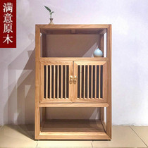 New Chinese Old Elm Locker Solid Wood Side Cabinet Corner Paint Free Zen Tea Cabinet Storage Cabinet Easy Cabinet