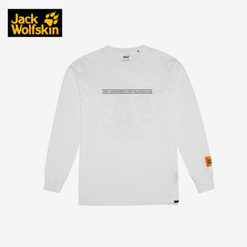 Jackwolfskin Wolf Claw Man and Men's Identical Outdoor Color Mark Breathable Printed Long Sleeve T-shirt 5821291