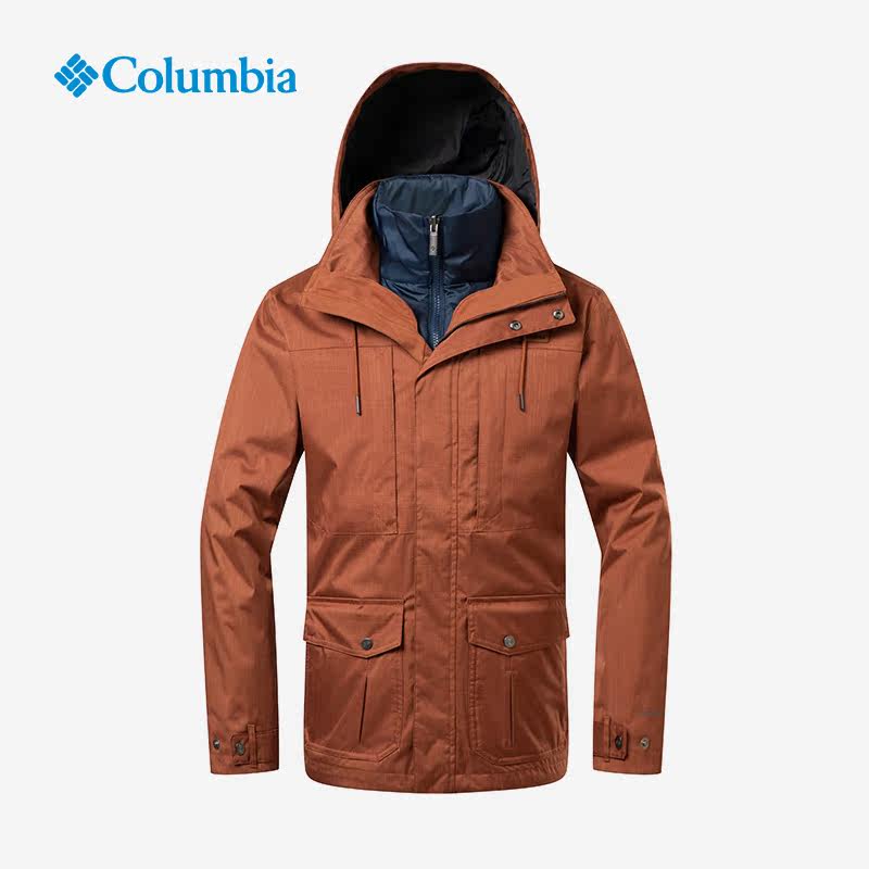 Columnia Colombia Men's outdoor cotton clothes Thermal insulation three-in-one submachine clothes WE7215