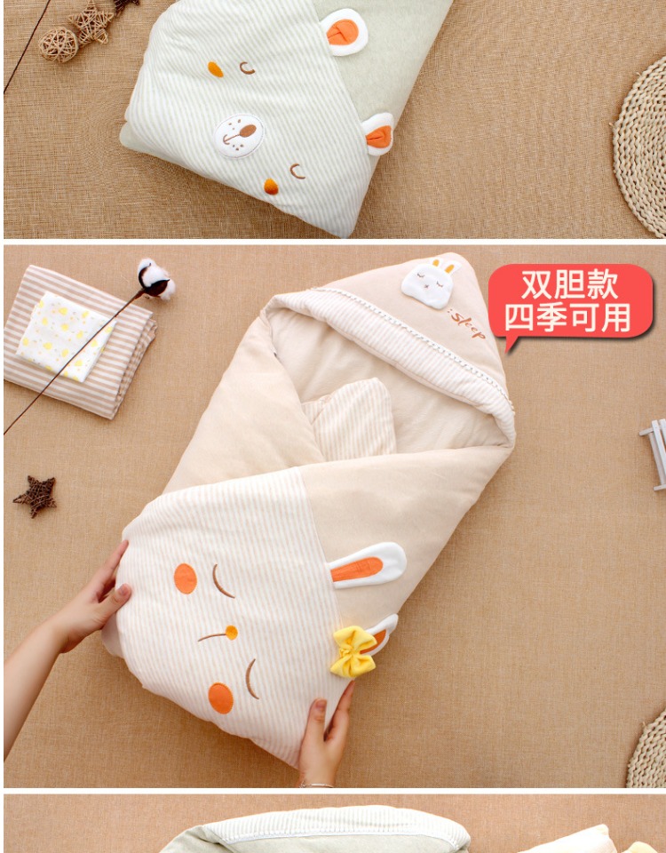 Túi sơ sinh được sử dụng trong mùa thu đông, đồ dùng chung cho bé dày, cotton, mật có thể tháo rời, sơ sinh - Túi ngủ / Mat / Gối / Ded stuff gối chống trào ngược rototo bebe
