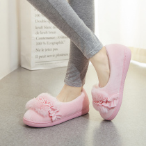 Autumn and winter pregnant womens shoes home Moon shoes with warm soft bottom non-slip postpartum maternal indoor cotton slippers women