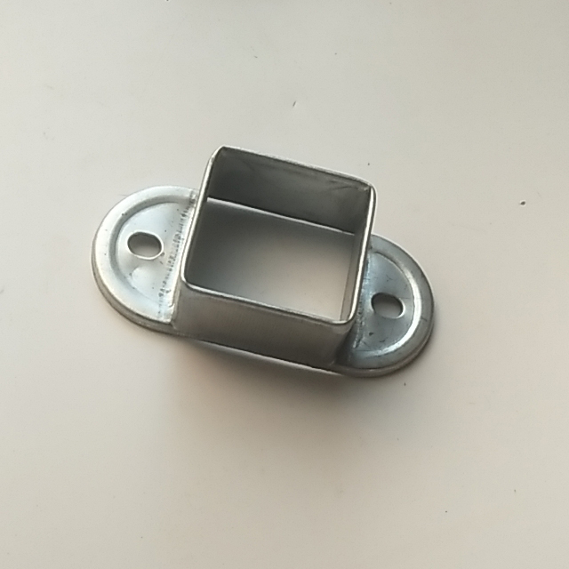 Zinc Steel Guardrails Fixed Base Galvanized Base Fence Material Iron Art Accessories Square Pipe Connecting Fittings Balcony Stretch pieces