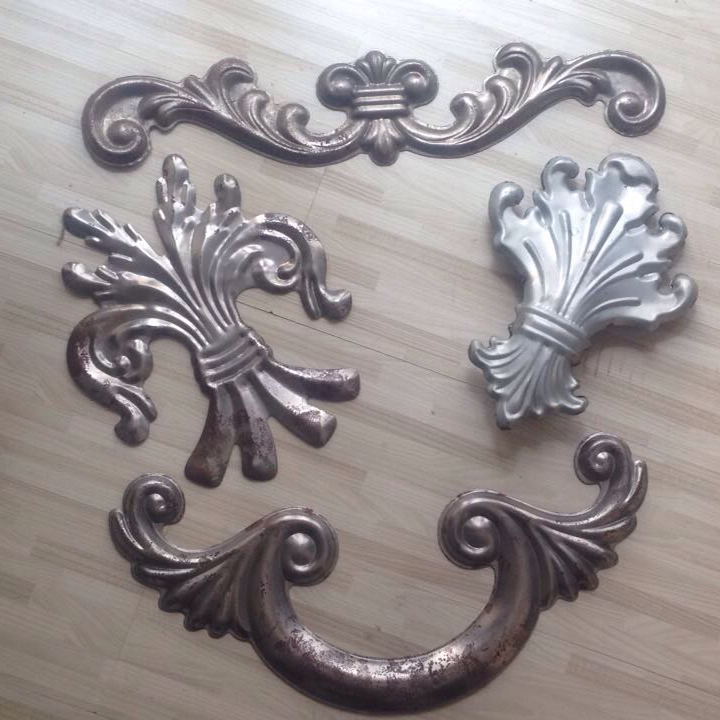 Iron art stamping large flower leaves palm flower gate forged and guard rail accessories stamping flower iron art stamping leaf 