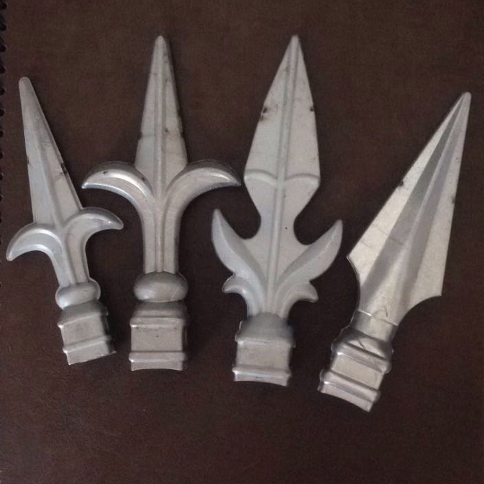 Wrought iron hollow iron gun head Gate spear tip Guardrail fence tip 25 square tube 30 square tube spear tip
