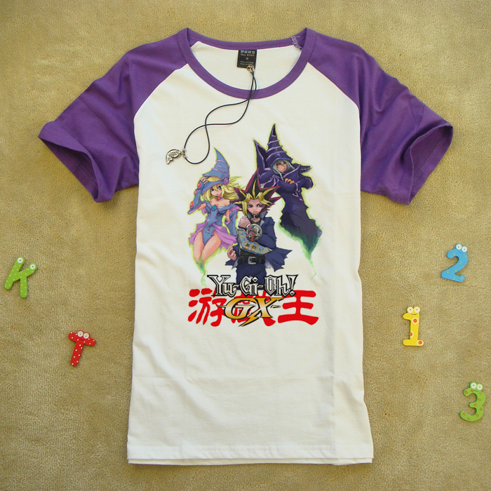Game King anime xung quanh quần áo Muto nhân vật game sáng tạo thẻ sinh viên thanh niên cotton ngắn tay áo thun - Carton / Hoạt hình liên quan sticker hoạt hình