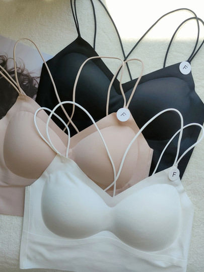 Back Cross Ice Silk Beauty Back Underwear Women's Anti-exposure Gathered Tube Top Summer Thin Outer Wear Bottoming Vest Suspender