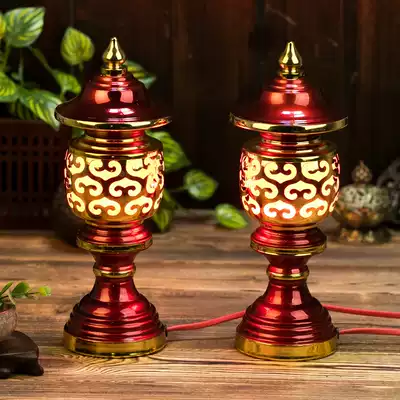 Buddha headlight for Buddha lamp Buddha music lamp Xiangyun Buddha lamp Guan Gong God supply lamp 9 inch Palace Lamp Changming lamp Buddhist supplies