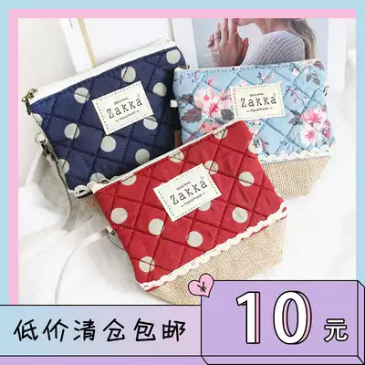 Bag retro oblique female 2019 pastoral forest literary floral small satchel cute girl mobile phone coin purse