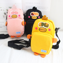 Mobile phone bag female messenger 2020 spring and summer mini small bag Canvas bag tide wild casual vertical cartoon small bag