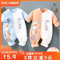 Демисезонный осенний комбинезон на младенца, удерживающая тепло стеганая детская унисекс одежда для девочек, пижама для новорожденных, боди, куртка