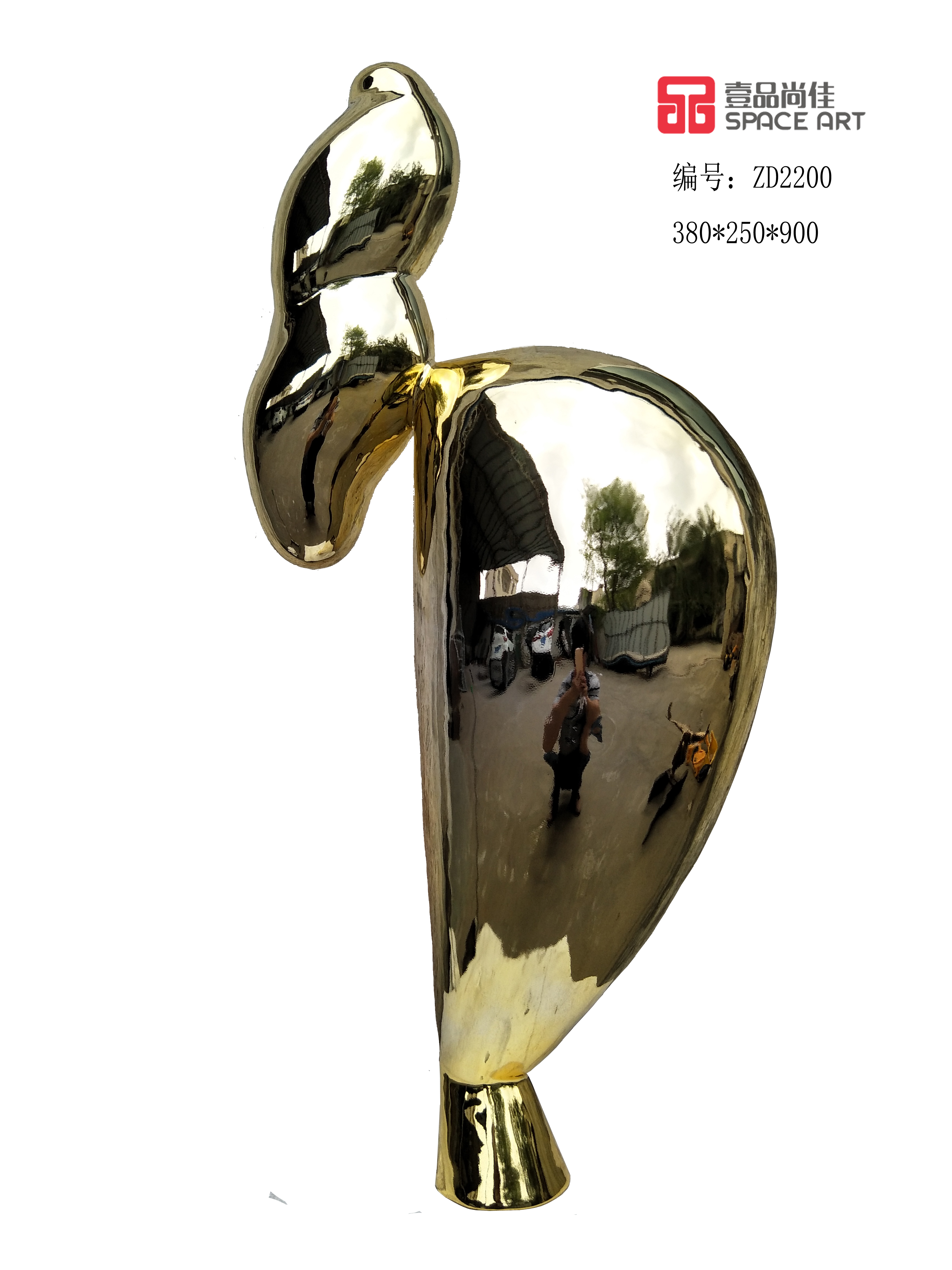 High-end porch desk floor stainless steel craft gift decoration abstract decorative artwork creative figure sculpture decoration