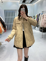 2021 new winter clothing paper people light slim fit shirt down jacket ladies mid-length casual loose white duck suede jacket