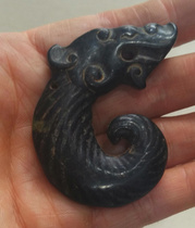 Natural meteorite Rough meteorite iron nickel iron sky iron black meteorite Lucky meteorite Iron dragon hook Han Dynasty dragon pendant price light and beautiful