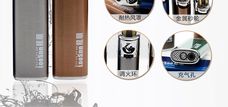 Cá tính retro kim loại đá lửa nhẹ đá mài bánh xe bơm hơi ròng rọc câm mini nhẹ hơn bật lửa dupont
